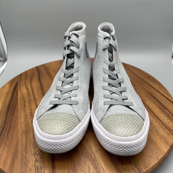 Converse All Star Chuck Taylor II Lunarlon Shoes Men Size 12 Gray Hi Top Flyknit - Picture 2 of 8